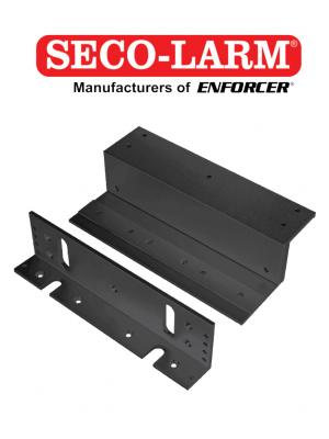 E941S1K2BZQ - Soporte En Z Negro Para Cerraduras Electromagnéticas De La Serie De 1200 Lb - Image 1