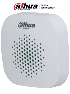 DAHUA DHI-ARA12-W2 -Sirena Inalámbrica Interior / 85 dB +- 3 / 3 Niveles de Volumen / Led Indicador / Alarma de Batería Baja / Medición de Temperatura / Función de Salto de Frecuencia / #AlarmasDahua #KitDahua #VM #MCI2 #MAD #AD - Image 1
