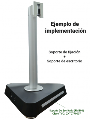 ZKTECO KJZ03 - Soporte de Fijación para Equipos Visible Light / Linea SpeedFaceV5L, ProFaceX y FaceDepot7BL / Acero Inoxidable / Compatible con Nuevos Pedestales FMB03 y FMB01 - Image 2