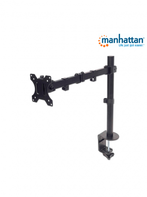 MANHATTAN 461542 - Soporte de Escritorio para Monitores de 13 a 32 Pulgadas/ 8 Kg de Carga/ Brazo Doble Articulado/ Ajuste Horizontal y Vertical/ VESA 75/ 100/ - Image 3