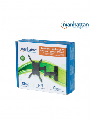 MANHATTAN 461405 - Soporte para Pantallas de 13 a 42 Pulgadas/ 20 Kg de Carga/ Brazo Articulado Doble/ Distancia a la Pared de Hasta 27.3 cm/ Acero Solido/ Ajuste de Inclinación y Angulo/ VESA 75/ 100/ 200x100/ 200/ #I&MBFIN - Image 2