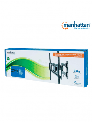 MANHATTAN 461337 - Soporte de Pared para Pantallas de 37 a 70 Pulgadas/ 35 Kg de Carga/ Brazo Articulado/ Ajustes de Inclinación, Giro y Nivel/ Distancia a la Pared de 24.7 cm/ Acero/ VESA 200/ 300/ 400X200/ 400/ 600X400/ - Image 5