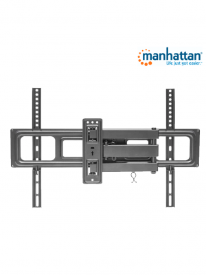 MANHATTAN 461337 - Soporte de Pared para Pantallas de 37 a 70 Pulgadas/ 35 Kg de Carga/ Brazo Articulado/ Ajustes de Inclinación, Giro y Nivel/ Distancia a la Pared de 24.7 cm/ Acero/ VESA 200/ 300/ 400X200/ 400/ 600X400/ - Image 4