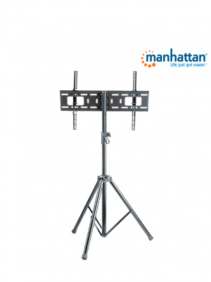 MANHATTAN 461412- Soporte de Piso para Pantallas de 37 a 70 Pulgadas/ 35 Kg de Carga/ Trípode con Ajuste de Altura de 1.24 a 1.88 Mts/ Ajuste de Inclinación/ VESA 200/ 400x200/ 300/ 400/ 600x400/ - Image 2
