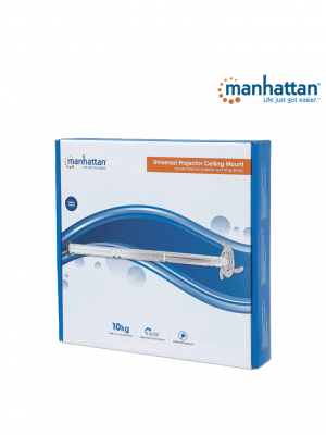 MANHATTAN 424820 - Soporte de Techo para Proyector/ 10 Kg de Carga/ Barra Extensible de 13 a 106 cm/ Ajuste Vertical, Giro y Altura/ Construido en Aluminio/ Administrador de Cable/ Sujeta con Seguridad la Mayoría de los Proyectores/ - Image 3