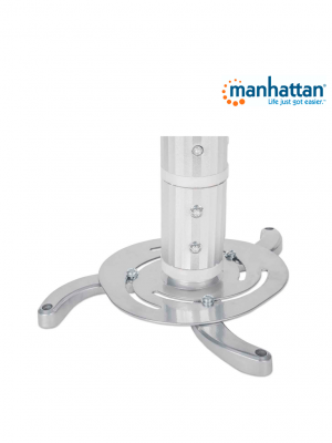 MANHATTAN 424820 - Soporte de Techo para Proyector/ 10 Kg de Carga/ Barra Extensible de 13 a 106 cm/ Ajuste Vertical, Giro y Altura/ Construido en Aluminio/ Administrador de Cable/ Sujeta con Seguridad la Mayoría de los Proyectores/ - Image 2