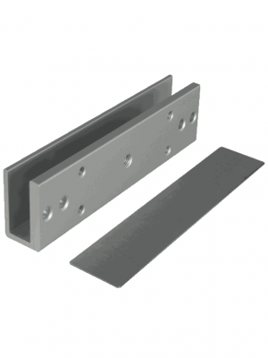 ZKTECO LM200LEDSU - Paquete de contrachapa magnética de 200 Kg a 12 VDC con señal NC que incluye soporte en U para colocación en puertas de vidrio - Image 4