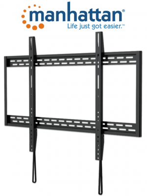 MANHATTAN 461993 - Soporte de Pared para Pantallas de 60 a 100 Pulgadas/ 100 Kg de Carga/ Fijo/ Acero de Alta Calidad/ VESA 200/ 300/ 400X200/ 400/ 600X400/ 800X400/ 800X600/ 900X600/ Certificaciones RoHS, UL/ - Image 1
