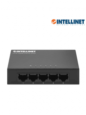 INTELLINET 530378 - Switch de escritorio Gigabit Ethernet de 5 puertos, metálico, para escritorio (sobre pedido), con soporte para IEEE 802.3az (Ethernet de Eficiencia Energética) - Image 2