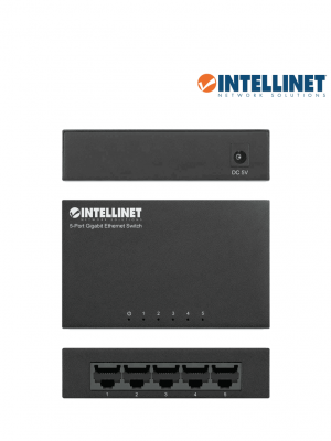 INTELLINET 530378 - Switch de escritorio Gigabit Ethernet de 5 puertos, metálico, para escritorio (sobre pedido), con soporte para IEEE 802.3az (Ethernet de Eficiencia Energética) - Image 3
