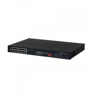 DAHUA PFS3218-16ET-135 - Switch Poe Ethernet de 18 puertos/ 16 puertos PoE 10/100 Mbps/ 135 Watts Totales/  2 Puertos SFP/ PoE Watchdog/ Switching 7.2 Gbps/ Tasa de Reenvio de paquetes 5.3568/ - Image 2