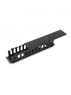 SAXXON J6069 - Organizador de cable horizontal para rack / Un lado / Plastico / 2U - Image 1
