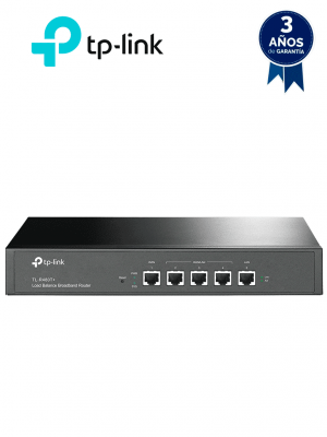 TP-LINK TL-R480T+ - Ruteador balanceador de cargas Multi WAN con 1 puerto WAN y 1 puerto LAN fijos RJ45 Fast Ethernet, además de 3 puertos RJ45 intercambiables LAN & WAN Fast Ethernet. Ideal para oficinas pequeñas. - Image 1