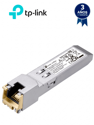 TP-LINK - TL-SM5310-T / Transceptor mini-GBIC SFP / De fibra 10GBASE-T SFP+ a RJ45 Cat 6A Hasta 30 metros / 1000BASE-T SFP+ a RJ45 Cat 5 Hasta 100 metros / Soporta desde 0 a 70 °C - Image 1