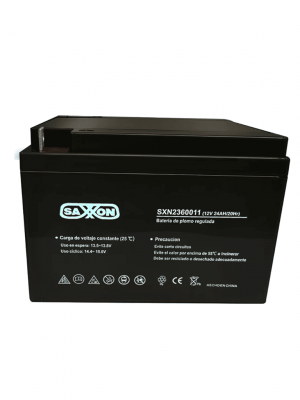 SAXXON CBAT24AH - Bateria de respaldo de 12 volts libre de mantenimiento y facil instalacion / 24 AH/ compatible con CCTV/ Acceso/ Bosch - Image 1