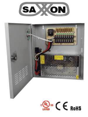 SAXXON PSU1220-D9 - Fuente de Poder de 12 vcd/ 20 Amperes/ Para 9 Camaras/ 2.2 Amperes por Canal/ Protección contra Sobrecargas/ Certificación UL/ - Image 1