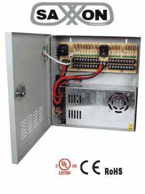 SAXXON PSU1230D18 - Fuente de Poder Profesional de 12 vcd / 30 Ampers/ Para 18 Camaras/ 1.67 Amperes por Canal/ Protección contra Sobrecargas/ Certificación UL/ - Image 1