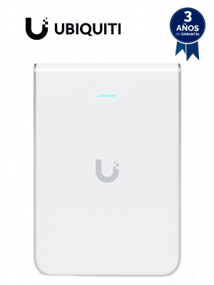 UBIQUITI U6-IW - Punto de Acceso para pared WiFi 6/ Frecuencia de operación 2.4GHz y 5GHz/ Capacidad de transmisión de hasta 5.3Gbps/ 4 Puertos secundarios RJ-45 - Image 1