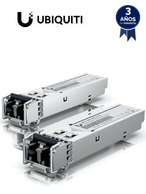 UBIQUITI UACC-OM-MM-1G-D-2 - Módulo UFiber SFP 1.25G con transceptor MiniGBIC multimodo de 1.25 Gbps, alcance de conexión de hasta 550m, conectores LC. Paquete de 2 piezas. - Image 1