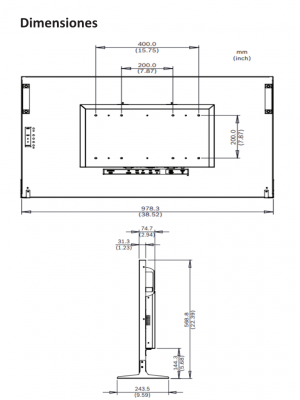 BOSCH V_UML43490- MONITOR 43 PULGADAS/hd 1080/DISPLAY PORT/ HDMI/ VGA - Image 2