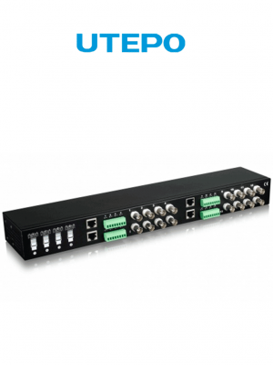 UTEPO UTP116PHD - Transceptor pasivo de 16 canales, soporta resolución hasta 4K a 150m, HDCVI/TVI/AHD/CVBS, 720p a 350m, 1080p a 200m, 4MP a 200m - Image 1