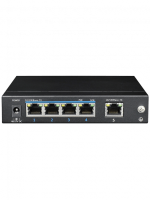 KIT- Switch UTEPO PoE de 5 puertos Fast Ethernet, 4 puertos PoE, 60W totales, 802.3af & at, no administrable, con protección contra descargas eléctricas y electrostáticas. - Image 4