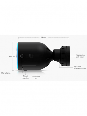 UBIQUITI UVC-AI-DSLR - Camara IP bullet para exterior, 8 MP 4K, Lente fijo 17mm de apertura amplia, Microfono y Bocina integrados, Deteccion avanzada IA: Movimiento, Personas, Vehiculos, LPR #CS #JO - Image 2