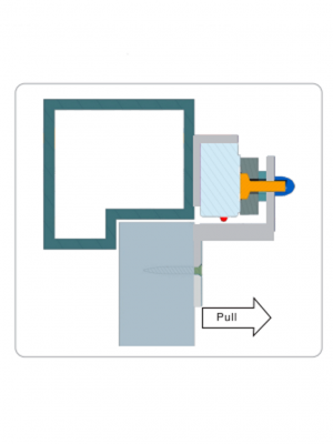 YLI MBK180NZL - Soporte de fijacion de electroiman para puerta con apertura interior de 180 Kg tipo ZL / Compatible con YM180NLED - Image 4
