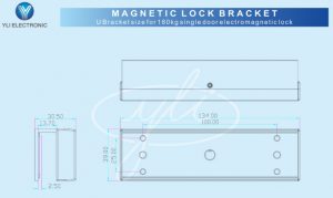 YLI MBK180U - Soporte en U para Puertas de Vidrio Sin Marco / Compatible con Cerradura Magnética YM180NLED - Image 3