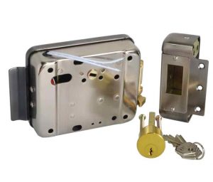 YLI ABK702BL - Cerradura Eléctrica Izquierda / Carcasa Metálica / Apertura con Botón, Llave / 12VDC / Uso Interior / Compatible con Controles de Acceso #YL1 - Image 2
