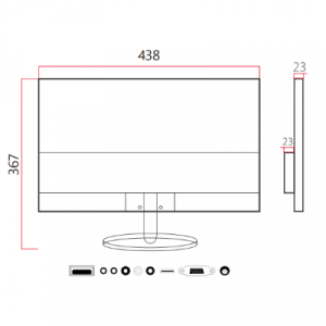 ZKTECO ZD192KSB - Monitor LED HD de 19 pulgadas / Operación 24/7 Ideal para Seguridad/ Resolución 1440 x 900 / 1 Entrada de video HDMI y 1 VGA / Ángulo de Visión Horizontal 170° / Soporte VESA / Incluye Cable HDMI / Sin Altavoces #HD1 #MCI2 - Image 3
