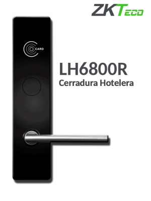 ZKTECO LH6800R- Cerradura derecha para hotel / MIFARE 13.56 Mhz / 35 a 45 mm grosor de puerta / Aleación de Zinc / 224 eventos - Image 1