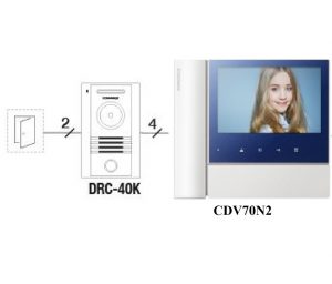 COMMAX CDV70N2DRC40KPAQ - Monitor color 7 pulgadas y frente de calle / Soporta 1 auricular / Conexion para monitor adicional - Image 3