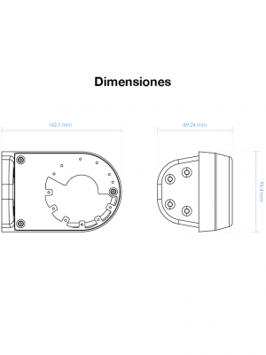 VIVOTEK AM21B - Soporte de pared tipo L para cámaras domo, fabricado en aluminio. Compatible con los modelos FD8166A y FD8166AN - Image 2