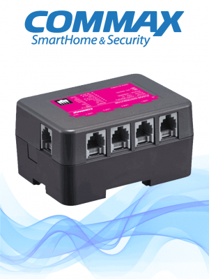 COMMAX CMD404CFU - Distribuidor de piso para conexión de hasta 4 monitores Commax para solución de apartamentos con el frente de calle clave cmx104052, requiere fuente RF2A a 24VDC/ Departamental #Modum - Image 1
