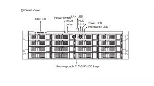 VIVOTEK NR9682-v2 - NVR de 64 canales con 16 bahías, 3U rackable, cuenta con fuente redundante y es compatible con ONVIF, H.265 y VAST embebido - Image 3