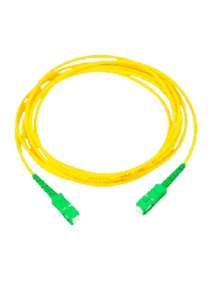 TCE - LMN-FO-SCA-SCA-03 - Jumper SC-SC Monomodo / APC / Simplex 2 mm / 3 metros / Amarillo #FO - Image 1