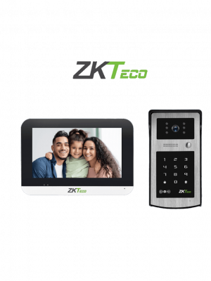 ZKTECO VK07B53LKit- Kit de Videoportero IP / Monitor Color de 7 Pulgadas / Frente de Calle IP55 / Cámara 1080P / PoE / Apertura con Tarjetas ID (125Khz) y Contraseña / Excelente Visión Nocturna #HD2 #MCI2 - Image 1