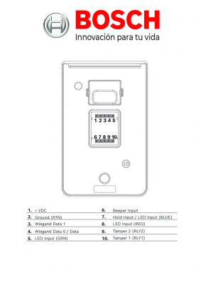 BOSCH A_ARDSIGR40ICL - Lector de Tarjetas / R40 / iCLASS / Wiegand - Image 2