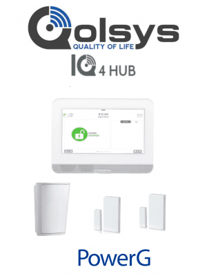 QOLSYS IQ4HUB PACK - Paquete que contiene Sistema de Alarma IQ HUB ALARM.COM autocontenido , con pantalla táctil de 7", Power G 915 Mhz  1 sensor PIR inalámbrico PG9914 y 2 sensores magnéticos inalámbricos PG9303 #PLANDEBENEFICIOS #LEÓN - Image 1