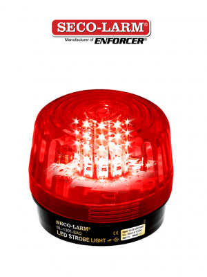 Seco-Larm SL1301SAQR -  Luz Estroboscópica LED Alámbrica con sirena incluida de 100 dB 6-12VDC, Roja Compatible IHORN / RISCO / DSC / BOSCH - Image 1