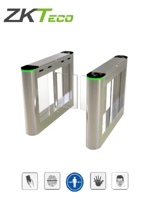 ZKTECO SBTL300 -Barrera Peatonal Tipo Swing Bidirecc. /2 Chasis Acero SUS304/ Aleta Acrílico/ 110V/ Exterior Protegido/ 30 Personas x Min/ 2 mil. Ciclos/ Carril 75 cm/ Infrarrojos/ No cuenta con Lectores y Panel/ (AÑADE CARRILES CON SBTL320) - Image 1