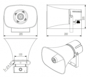 VIVOTEK AU-001 - Altavoz IP PoE para exterior con protección IP66 y 106dB - Image 2