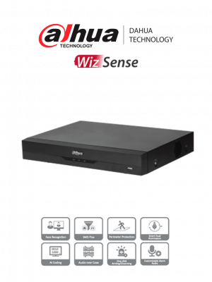 DAHUA XVR5104HE-I3 - DVR de 4 Canales de 5 Megapixeles Lite/ WizSense/ H.265+/ + 2 Ch IP/ Hasta 6 Canales IP/ 1 Ch de Reconocimiento Facial/ SMD Plus/ 1 Bahía de Disco Duro/ E&S Alarmas/ Soporta HDCVI/AHD/CVBS/IP - Image 1