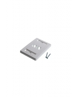 BELDEN AX101433- Placa frontal de 2 puertos color blanca / Compatible con jack 10GX, CAT6+ y CAT5E MDVO / SOBREPEDIDO - Image 1