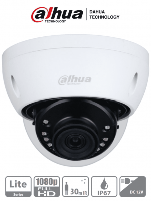 DAHUA HAC-HDBW1200E-28- Camara Domo de 2 Megapixeles Antivandalica/ 1080p/ Lente 2.8 mm/ 115 Grados de Apertura/ IR de 30 Metros/ Proteccion IK10/ Uso Exterior IP67/ Soporta: HDCVI/TVI/AHD y CVBS/ - Image 1