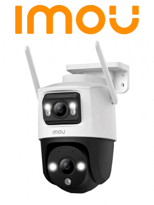IMOU Cruiser Dual 8MP (IPC-S7XN-8M0WED) -  Cámara IP PT Wifi Dual de 8MP con lente fijo y PT de 3MP, visión nocturna de 30m, micrófono y altavoz integrados, audio bidireccional y inteligencia artificial #LoNuevo - Image 1