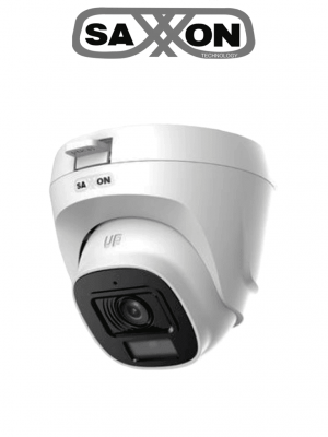 SAXXON SUA-HAC-T20P-0280B- Cámara Turret de 2 Megapíxeles/ Lente de 2.8 mm con Visión de Apertura de Hasta 100°/ Policarbonato/ IR de Hasta 20m de Visualización/ Fácil Instalación/ Ideal para Interiores #SAXI - Image 1
