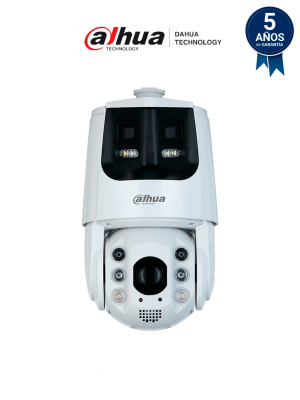 DAHUA DH-SDT6C425-4P-GB-APV-0280 Cámara PTZ panorámica  IP/ 4 Megapixeles/  Iluminadores Duales Inteligentes/ 25X Zoom/ Starlight/ IR hasta 200 m/ Auto-tracking/ Protección Perimetral/ Detección Facial/ IP66/ Disuasión Activa/ Sirena y Estrobo - Image 1