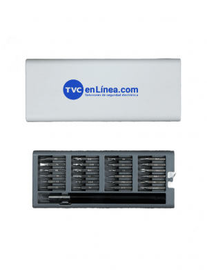 YUMBE - Set de Desarmador con 24 Puntas Intercambiables/ Mango Adaptador/ Medidas 16.6 x 6.7 cm/ #Vota - Image 2